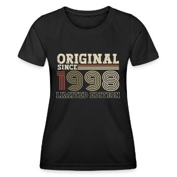 Original since 1998 vintage birthday gift - Women's Functional T-Shirt - black - Front - AI Model Female 172 light (172cm)