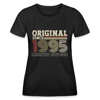 Original since 1995 vintage birthday gift - Women's Functional T-Shirt - black - Front - AI Model Female 172 light (172cm)
