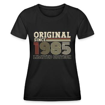 Original seit 1985 Jahrgang Geburtstag Geschenk - Frauen Funktions-T-Shirt - Schwarz - Vorne - AI Model Female 172 light (172cm)