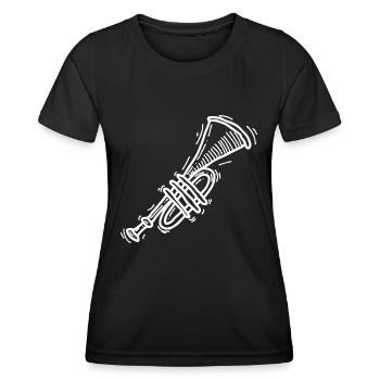 Trompette - T-shirt sport Femme - noir - Devant - AI Model Female 172 light (172cm)