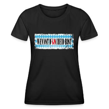 Biker Motorrad Boxer Abenteuer Gentlemen Scrambler - Frauen Funktions-T-Shirt - Schwarz - Vorne - AI Model Female 172 light (172cm)
