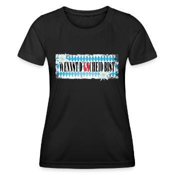 Biker Motorrad Boxer Abenteuer Gentlemen Scrambler - Frauen Funktions-T-Shirt - Schwarz - Vorne - AI Model Female 172 light (172cm)