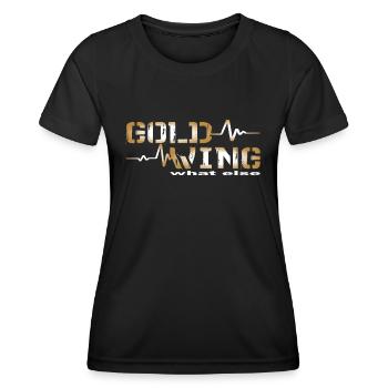 Motorrad Biker Spruch Goldwing GL1800 was sonst - Women's Functional T-Shirt - black - Front - AI Model Female 172 light (172cm)