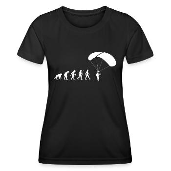 Evolution Paragleiten - Frauen Funktions-T-Shirt - Schwarz - Vorne - AI Model Female 172 light (172cm)