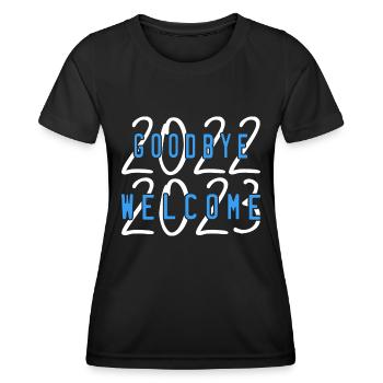 Willkommen 2023 - Frauen Funktions-T-Shirt - Schwarz - Vorne - AI Model Female 172 light (172cm)