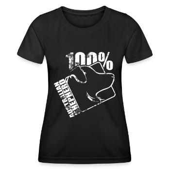 AUSTRALIAN SHEPHERD 100 - Women's Functional T-Shirt - black - Front - AI Model Female 172 light (172cm)