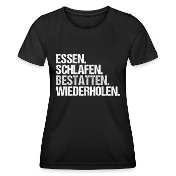 Bestatter Totengräber Leichenbestatter Mortician - Frauen Funktions-T-Shirt - Schwarz - Vorne - AI Model Female 172 light (172cm)