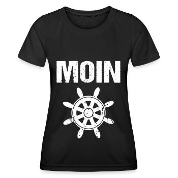 Moin Gruß Norddeutschland - Frauen Funktions-T-Shirt - Schwarz - Vorne - AI Model Female 172 light (172cm)