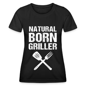 Natural Born Griller Grill - T-shirt sport Femme - noir - Devant - AI Model Female 172 light (172cm)