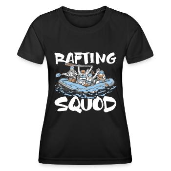 Tenue d’escouade de rafting pour les équipes de navigation de plaisance dans les montagnes - T-shirt sport Femme - noir - Devant - AI Model Female 172 light (172cm)