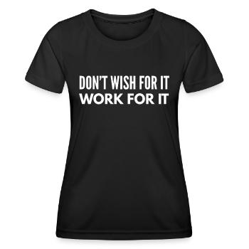 Ne souhaitez pas que cela fonctionne pour elle - T-shirt sport Femme - noir - Devant - AI Model Female 172 light (172cm)