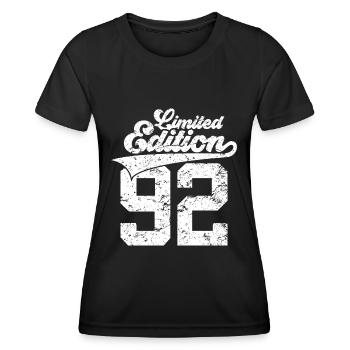 34TH BIRTHDAY LIMITED EDITION 1992 - Women's Functional T-Shirt - black - Front - AI Model Female 172 light (172cm)