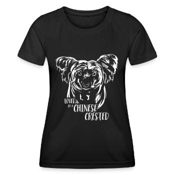 CHINESE CRESTED Dog Saying Dogs Saying Dogs - Women's Functional T-Shirt - black - Front - AI Model Female 172 light (172cm)