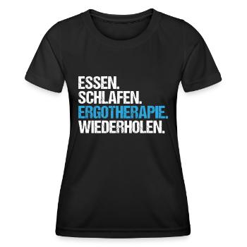 Ergotherapie Ergotherapeut Ergotherapeutin - Frauen Funktions-T-Shirt - Schwarz - Vorne - AI Model Female 172 light (172cm)