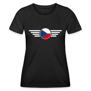 Tschechien Stil Design T-Shirt - Frauen Funktions-T-Shirt - Schwarz - Vorne - AI Model Female 172 light (172cm)