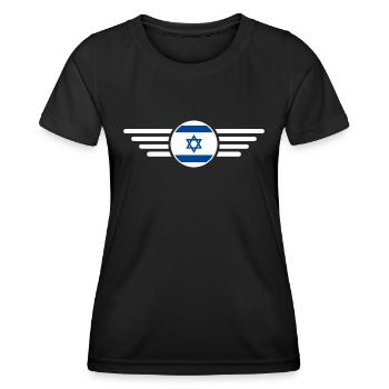 J’aime Israël Élégance Style Design T-Shirt - T-shirt sport Femme - noir - Devant - AI Model Female 172 light (172cm)