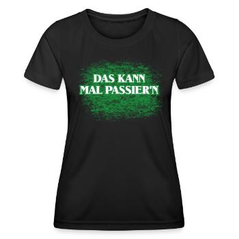 Shit happens Spruch - Frauen Funktions-T-Shirt - Schwarz - Vorne - AI Model Female 172 light (172cm)