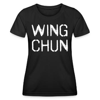 Wing Chun WingTsun Wing-tsun - Frauen Funktions-T-Shirt - Schwarz - Vorne - AI Model Female 172 light (172cm)