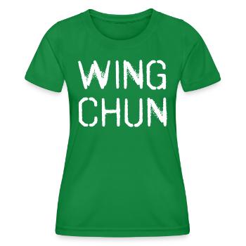 Wing Chun WingTsun Wing-tsun - Women's Functional T-Shirt - kelly green - Front - AI Model Female 172 dark (172cm)