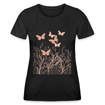 Summer meadow - Women's Functional T-Shirt - black - Front - AI Model Female 172 light (172cm)