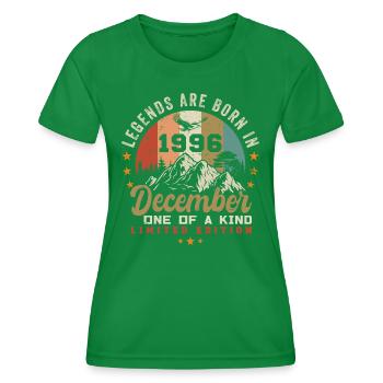 The Legends were published in December 1996 - Retro 1996 - Women's Functional T-Shirt - kelly green - Front - AI Model Female 172 dark (172cm)