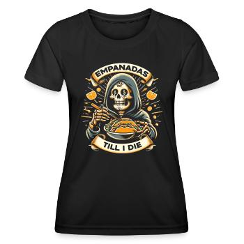 Empanadas - Cadeau parfait pour les gourmets - T-shirt sport Femme - noir - Devant - AI Model Female 172 light (172cm)