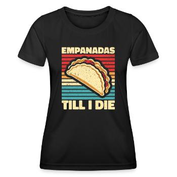 Empanadas - Cadeau parfait pour les gourmets - T-shirt sport Femme - noir - Devant - AI Model Female 172 light (172cm)