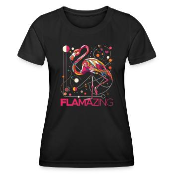 Flamazing - Perfect Gift for Animal Lovers - Women's Functional T-Shirt - black - Front - AI Model Female 172 light (172cm)