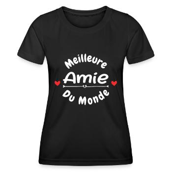 Meilleure Amie du Monde - T-shirt sport Femme - noir - Devant - AI Model Female 172 light (172cm)
