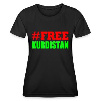 Free Kurdistan - T-shirt sport Femme - noir - Devant - AI Model Female 172 light (172cm)