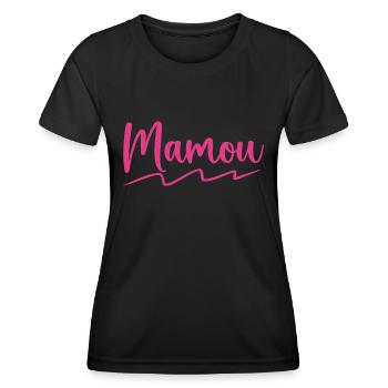 Mamou - T-shirt sport Femme - noir - Devant - AI Model Female 172 light (172cm)