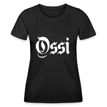 OSSI SPRÜCHE OSTEN DDR OST DEUTSCHLAND GESCHENK - Frauen Funktions-T-Shirt - Schwarz - Vorne - AI Model Female 172 light (172cm)