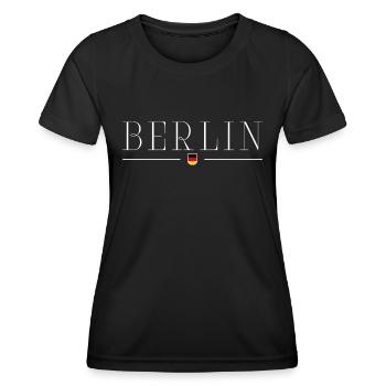 Berlin: Trendy, vibrant, unique - Women's Functional T-Shirt - black - Front - AI Model Female 172 light (172cm)