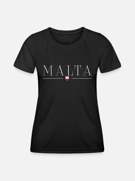 T-shirt Malte : l’élégance méditerranéenne - T-shirt sport Femme - noir