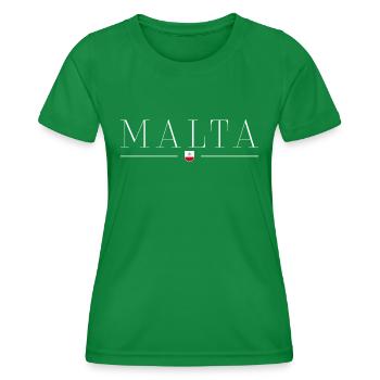 Malta T-Shirt: Mediterrane Eleganz - Frauen Funktions-T-Shirt - Kelly Green - Vorne - AI Model Female 172 dark (172cm)