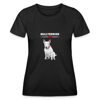 Bull terrier - Women's Functional T-Shirt - black - Front - AI Model Female 172 light (172cm)