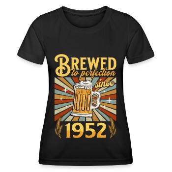 Perfektion seit 1952 - Jubiläum 70 Jahre - Frauen Funktions-T-Shirt - Schwarz - Vorne - AI Model Female 172 light (172cm)