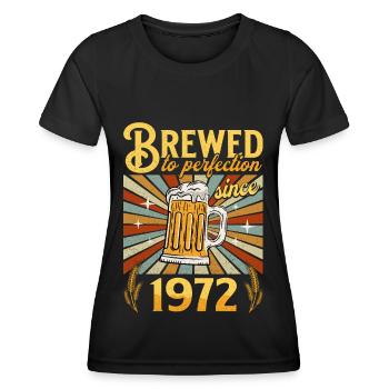Perfektion seit 1972 - Jubiläum 50 Jahre - Frauen Funktions-T-Shirt - Schwarz - Vorne - AI Model Female 172 light (172cm)