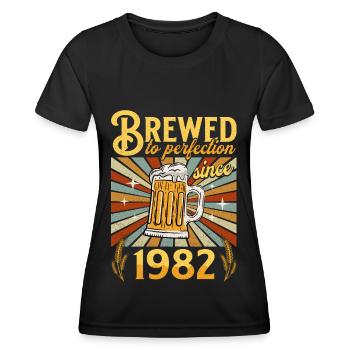 Perfektion seit 1982 - Jubiläum 40 Jahre - Frauen Funktions-T-Shirt - Schwarz - Vorne - AI Model Female 172 light (172cm)