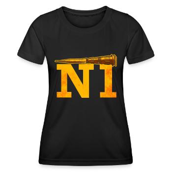 Missile N1 Union soviétique - T-shirt sport Femme - noir - Devant - AI Model Female 172 light (172cm)