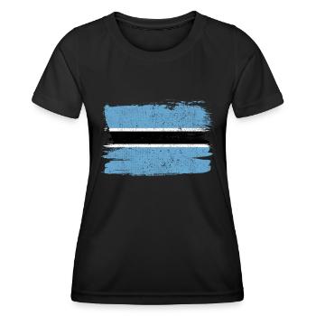 Botswana Flag Flag Peace Vintage - Women's Functional T-Shirt - black - Front - AI Model Female 172 light (172cm)