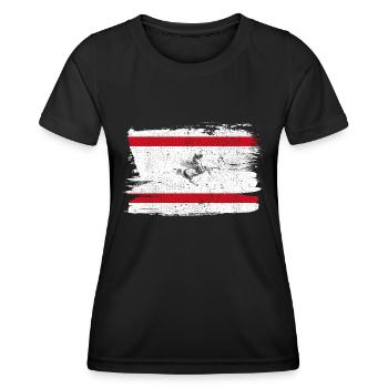 Tuscany Flag Flag Italy Peace Vintage - Women's Functional T-Shirt - black - Front - AI Model Female 172 light (172cm)