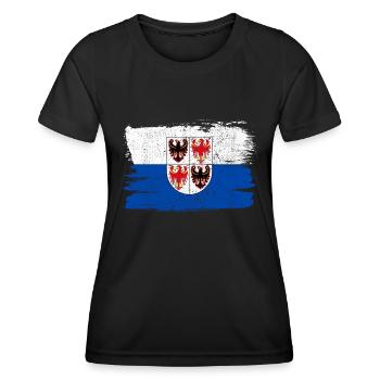 Trentin drapeau Italie drapeau paix Vintage - T-shirt sport Femme - noir - Devant - AI Model Female 172 light (172cm)