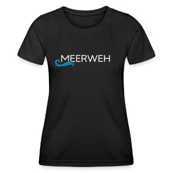 meer sommer-vibes rügen moin moin meerweh - Frauen Funktions-T-Shirt - Schwarz - Vorne - AI Model Female 172 light (172cm)