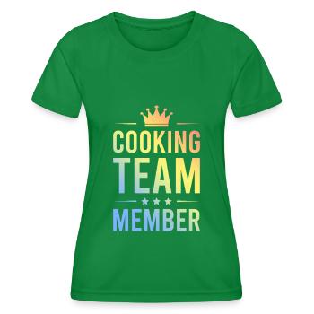 Cooking Team Bunt - Frauen Funktions-T-Shirt - Kelly Green - Vorne - AI Model Female 172 dark (172cm)
