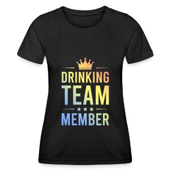 Drinking Team Colorful - Women's Functional T-Shirt - black - Front - AI Model Female 172 light (172cm)