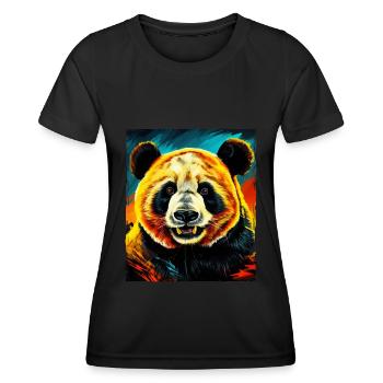 Panda Portrait - Women's Functional T-Shirt - black - Front - AI Model Female 172 light (172cm)