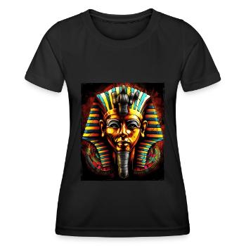 Pharaon Antique Symbole - T-shirt sport Femme - noir - Devant - AI Model Female 172 light (172cm)