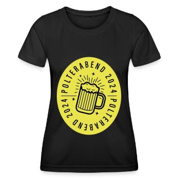 Polterabend 2024 - Frauen Funktions-T-Shirt - Schwarz - Vorne - AI Model Female 172 light (172cm)