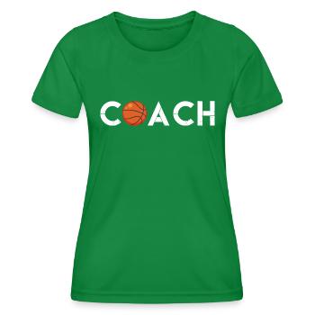 Trainer-Basketball | Le Meil Basketballtrainergeschenk - Frauen Funktions-T-Shirt - Kelly Green - Vorne - AI Model Female 172 dark (172cm)